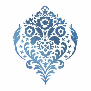 Couture Creations - HOTFOIL STAMP / FLORAL DAMASK - kovové razítko
