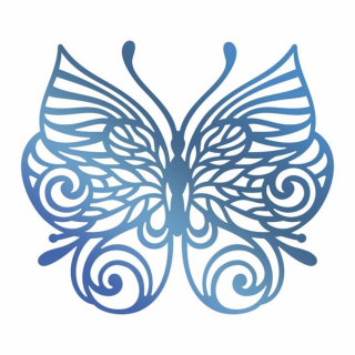 Couture Creations - HOTFOIL STAMP / BAROQUE BUTTERFLY - kovové razítko