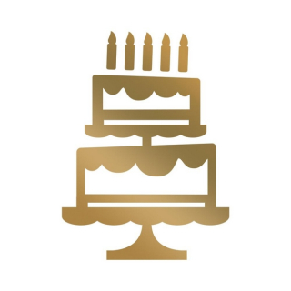 Couture Creations - HOTFOIL STAMP / MINI TIERED CAKE - kovové razítko