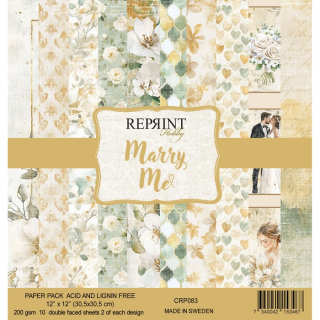 Reprint - MARRY ME 12x12 - scrapbookové papíry