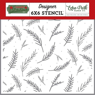 *** Echo Park - CHRISTMAS SALUTATIONS 6x6 - šablona / maska