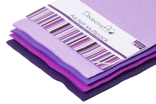 Dovecraft - A4 FELT MULTIPACK / PURPLES (1 mm) - akrylový filc