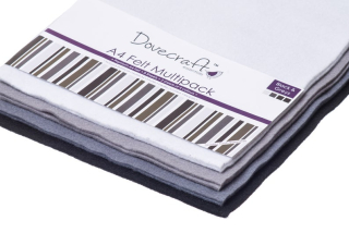 Dovecraft - A4 FELT MULTIPACK / BLACKS (1 mm) - akrylový filc