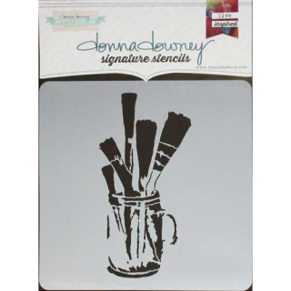 *** Donna Downey - BRUSHES IN JAR - šablona / maska