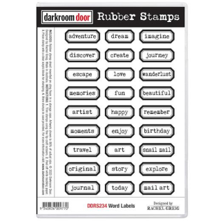 Darkroom Door - WORD LABELS - cling razítko