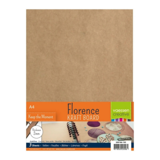 Florence - KRAFT BOARD A4 2 mm - karton (3 archy)
