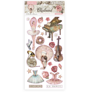 Stamperia - PASSION Chipboards - kartonové samolepky
