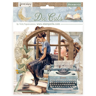 Stamperia - SECRET DIARY Chipboard Die Cuts - kartonové výřezy