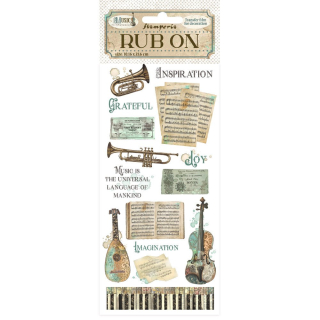 Stamperia - MUSIC Rub-Ons - propisoty