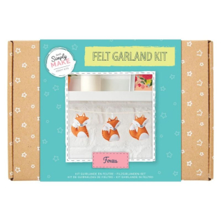Simply Make - FELT KIT / FOX GARLAND - sada na šití z filcu