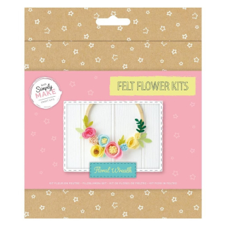 Simply Make - FLOWER FELT KIT / WREATH - sada na šití
