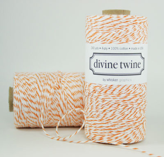 Divine Twine - bavlněný provázek ORANGE (10 m)
