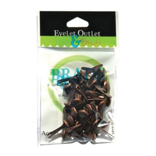 Eyelet Outlet - BRUSHED COPPER Brads (8 mm) - kovové svorky