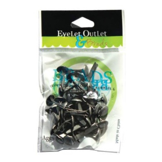 Eyelet Outlet - BRUSHED SILVER Brads (8 mm) - ozdobné svorky