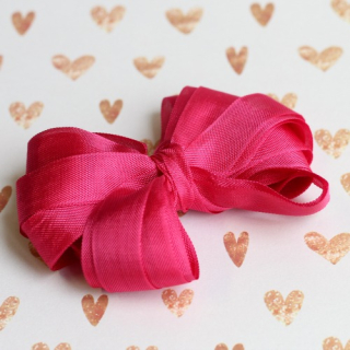Seam Binding - PINK / SUMMER ROSE (5 m) - hedvábná stuha