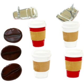 Eyelet Outlet - COFFEE Brads - ozdobné svorky