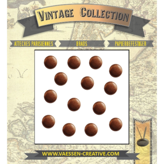 Vaessen Creative - VINTAGE BRADS / COPPER (5 mm, 50 ks) - ozdobné svorky