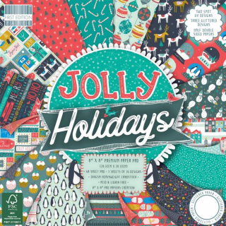 *** First Edition - JOLLY HOLIDAYS 8x8 - scrapbookové čtvrtky (48 ks)
