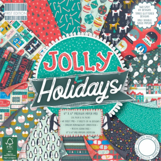 *** First Edition - JOLLY HOLIDAYS 6x6 - scrapbookové čtvrtky (48 ks)