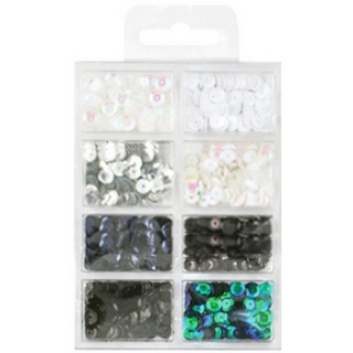 Craft Medley - SEQUINS / BLACK & WHITE - flitry