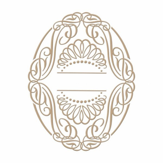 Spellbinders - HOTFOIL STAMP / ELEGANT OVAL - kovové razítko