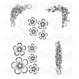 * Heartfelt Creations - BERRY BLOSSOMS - cling razítko