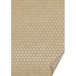 *** Heyda - KRAFT / GOLD STARS - scrapbooková čtvrtka