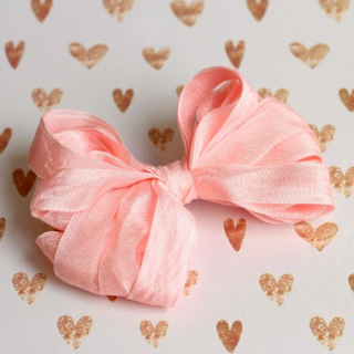 Seam Binding - PINK / BABY PINK (5 m) - hedvábná stuha