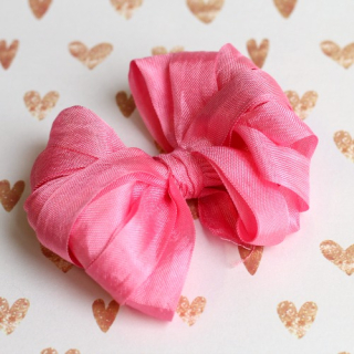 Seam Binding - PINK / SUN ROSE (5 m) - hedvábná stuha