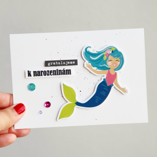 Pretty Papers - HANDMADE PŘÁNÍ / NAROZENINY - originální ručně vyrobené přání