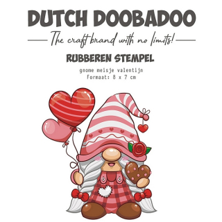 *** Dutch Doobadoo - VALENTINE GNOME - cling razítko