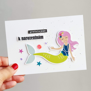 Pretty Papers - HANDMADE PŘÁNÍ / NAROZENINY - originální ručně vyrobené přání