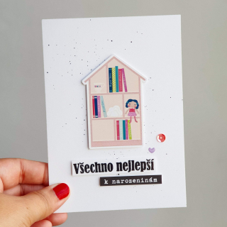 Pretty Papers - HANDMADE PŘÁNÍ / NAROZENINY - originální ručně vyrobené přání