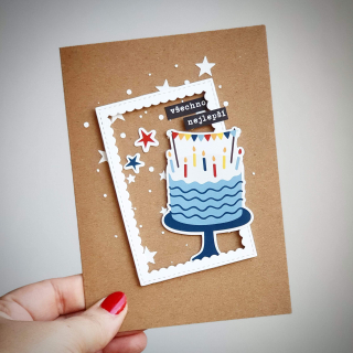 Pretty Papers - HANDMADE PŘÁNÍ / NAROZENINY - originální ručně vyrobené přání