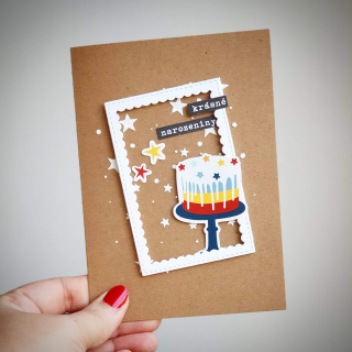 Pretty Papers - HANDMADE PŘÁNÍ / NAROZENINY - originální ručně vyrobené přání