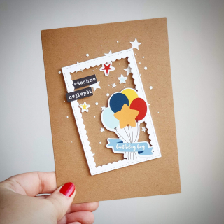 Pretty Papers - HANDMADE PŘÁNÍ / NAROZENINY - originální ručně vyrobené přání