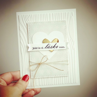 Pretty Papers - HANDMADE PŘÁNÍ / Z LÁSKY - originální ručně vyrobené přání