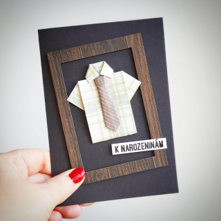 Pretty Papers - HANDMADE PŘÁNÍ / NAROZENINY - originální ručně vyrobené přání