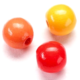 Knorr Prandell - WOODEN BEADS / YELLOW & RED - dřevěné korálky (4 mm, 165 ks)