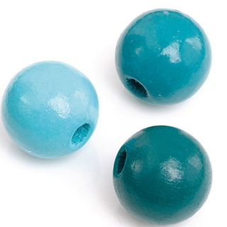 Knorr Prandell - WOODEN BEADS / TURQUOISE - dřevěné korálky (4 mm, 165 ks)