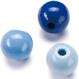 Knorr Prandell - WOODEN BEADS / BLUE - dřevěné korálky (4 mm, 165 ks)