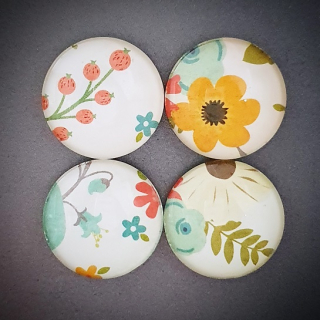Pretty Papers - MAGNETKY / KYTIČKY (4 ks) - originální a ručně vyrobené