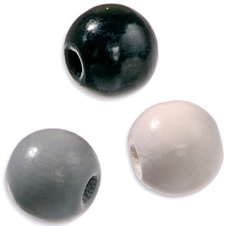 Knorr Prandell - WOODEN BEADS / BLACK & WHITE - dřevěné korálky (4 mm, 165 ks)