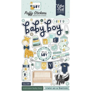 *** Echo Park - IT´S A BOY Puffy Stickers - 3D samolepky