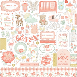 *** Echo Park - IT´S A GIRL Element Stickers - samolepky