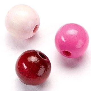 Knorr Prandell - WOODEN BEADS / LILA & PINK - dřevěné korálky (6 mm, 125 ks)