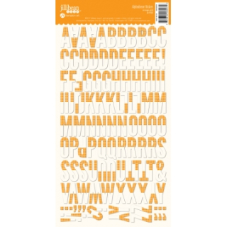 *** Jillibean Soup - ALPHABEANS / ORANGE GRID - samolepicí písmenka