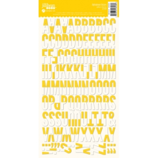 *** Jillibean Soup - ALPHABEANS / YELLOW CHEVRON - samolepicí písmenka