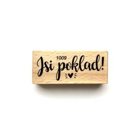 Keta (1009) - JSI POKLAD! - dřevěné razítko