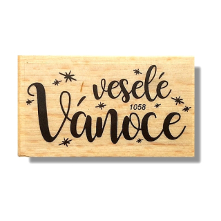 Keta (1058) - VESELÉ VÁNOCE - dřevěné razítko